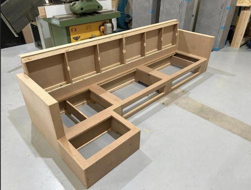 Wooden frame for bespoke made sofa